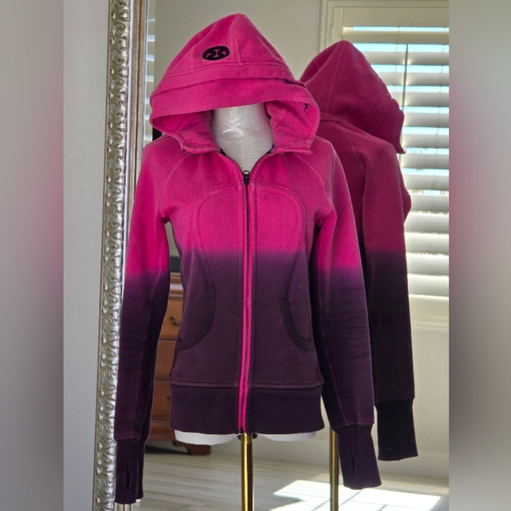 Lululemon Women's Special Edition Pink and Purple Ombre Scuba Hoodie